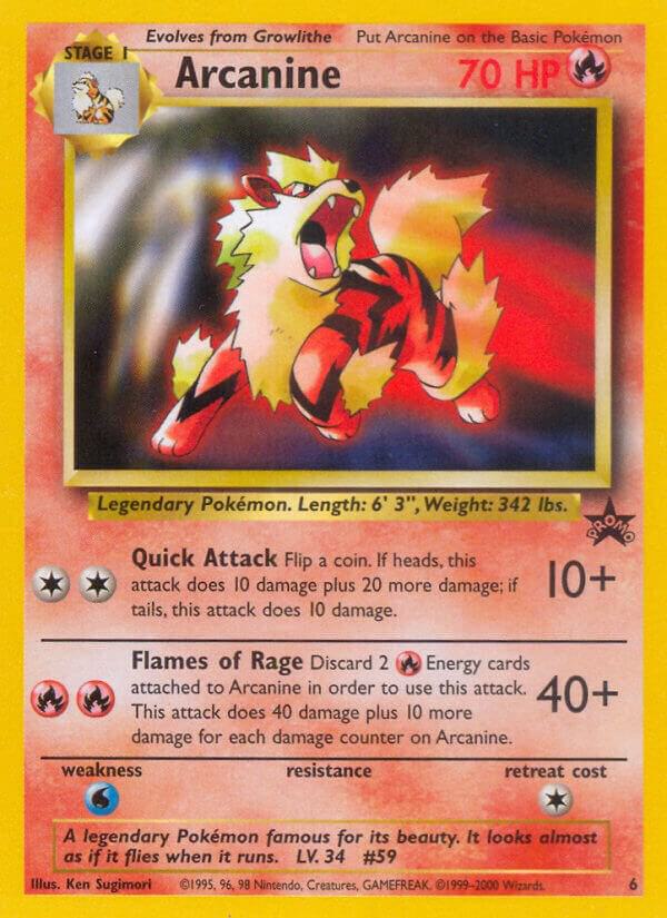 Arcanine (6) WotC Promo - Light Play