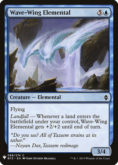 Wave-Wing Elemental [Mystery Booster #0542] (BFZ-C)