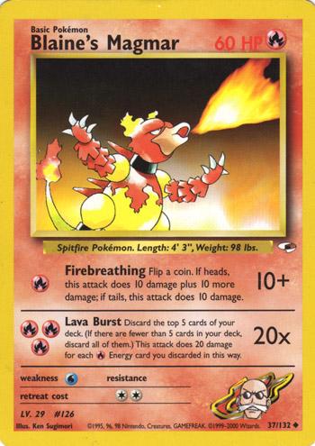 Blaine's Magmar - 37/132 (G1) Uncommon - Near Mint Unlimited