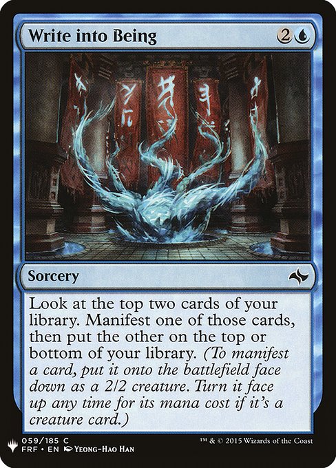 Write into Being [Mystery Booster #0556] (FRF-C)