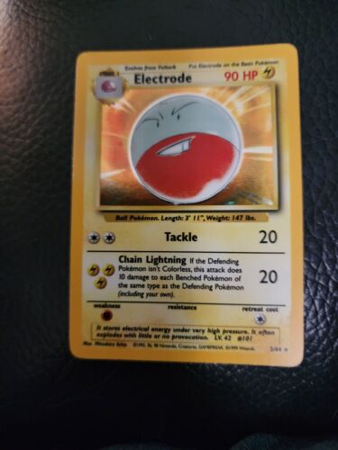 Electrode  - 02/64 (JU) Holo Rare - Lightly Played Unlimited Holofoil Misprint