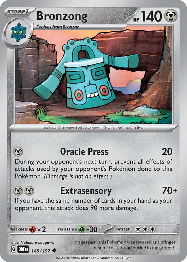 Bronzong - 145/197 (OBF) Uncommon - Near Mint