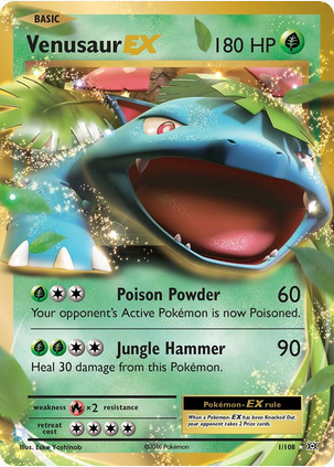 Venusaur EX - 001/108 (EVO) - Near Mint Holofoil