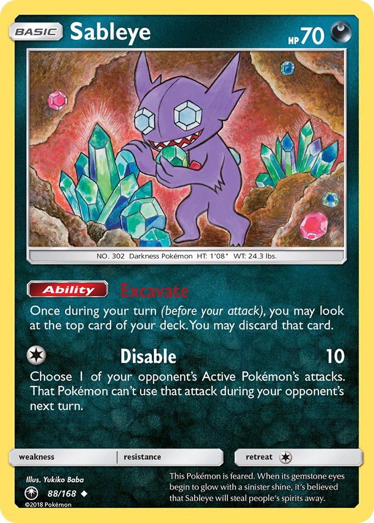 Sableye - 088/168 (CES) Uncommon - Near Mint