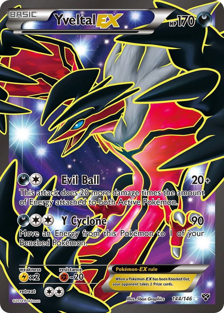Yveltal EX - 144/146 (XY) Ultra Rare - Light Play Holofoil