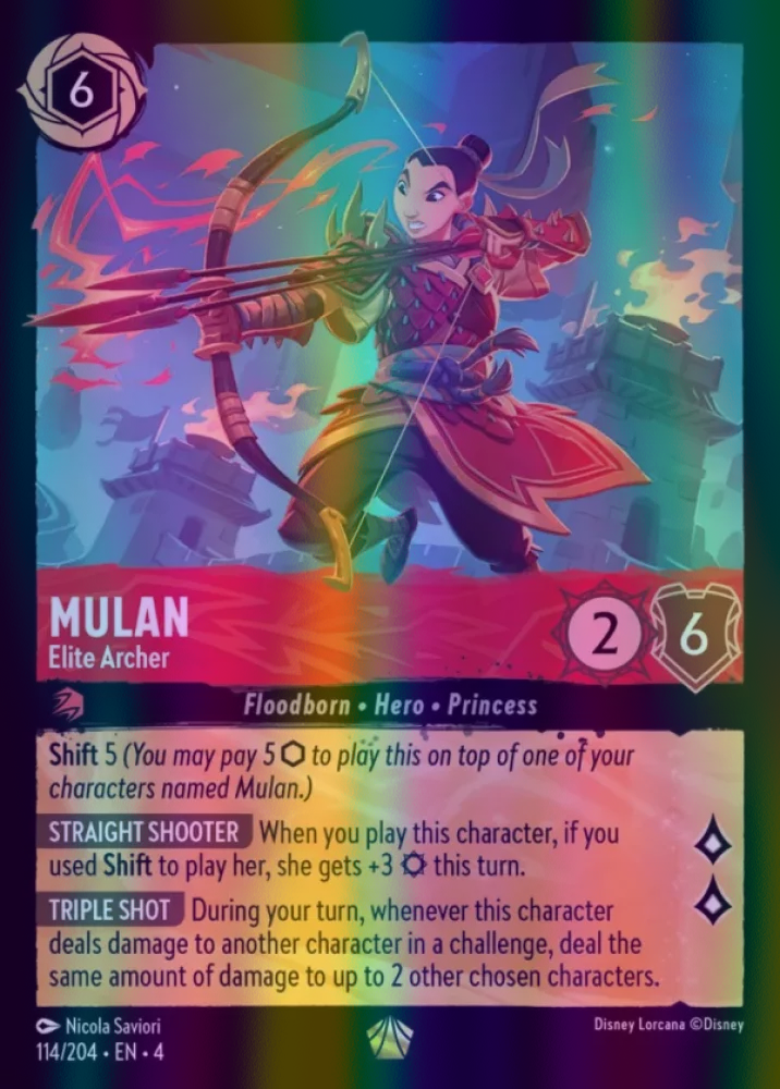 Mulan - Elite Archer (Ursula's Return 114/204) Legendary - Near Mint Cold Foil