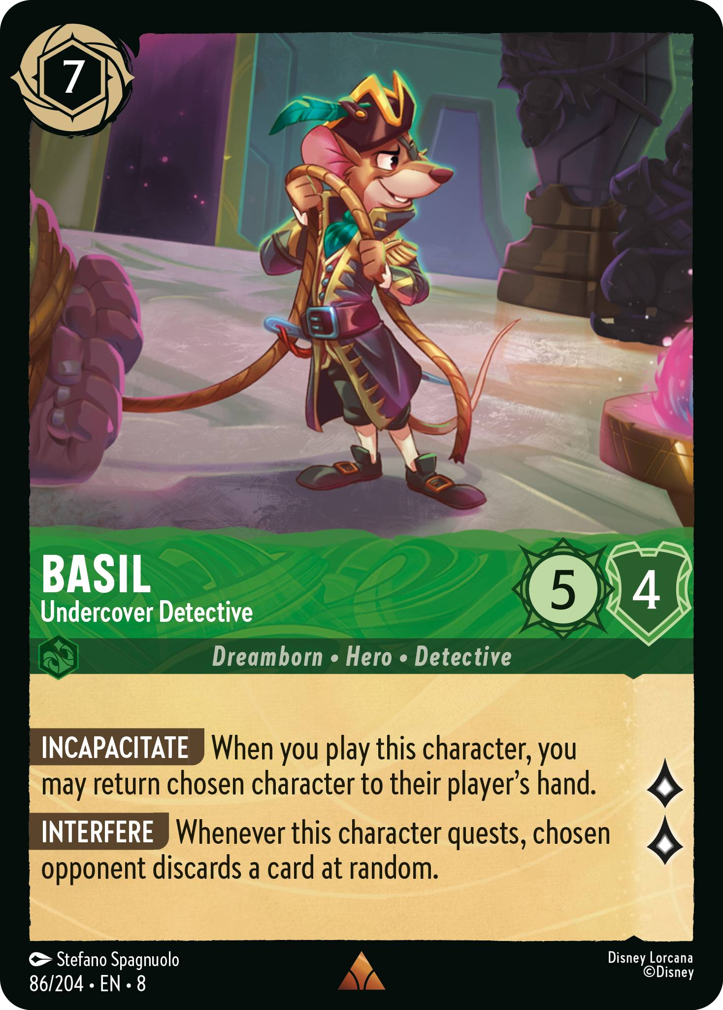 Basil - Undercover Detective (Reign of Jafar - 086/204 ) Rare