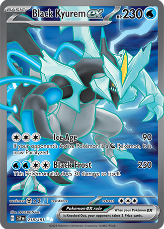 Black Kyurem ex - 218/191 (SSP) Ultra Rare - Near Mint Holofoil