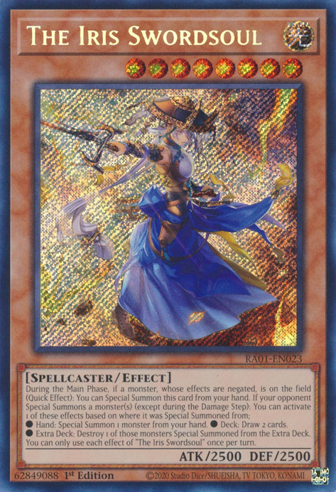 The Iris Swordsoul (RA01-EN023) Secret Rare - Near Mint 1st Edition