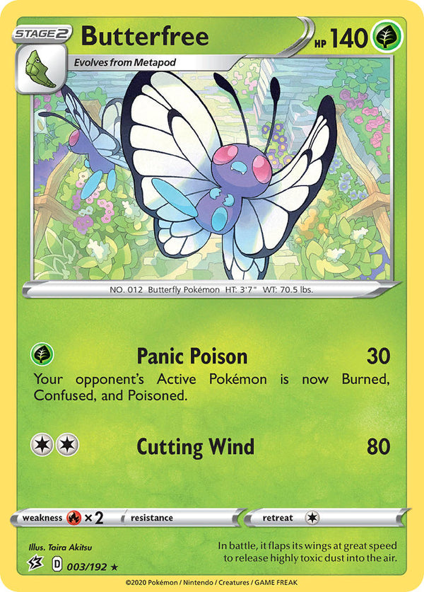 Butterfree - 003/192 (SWSH02) Rare - Near Mint Holofoil