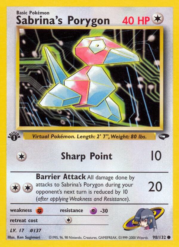 Sabrina's Porygon - 98/132 (G2) Common Near Mint 1st Edition
