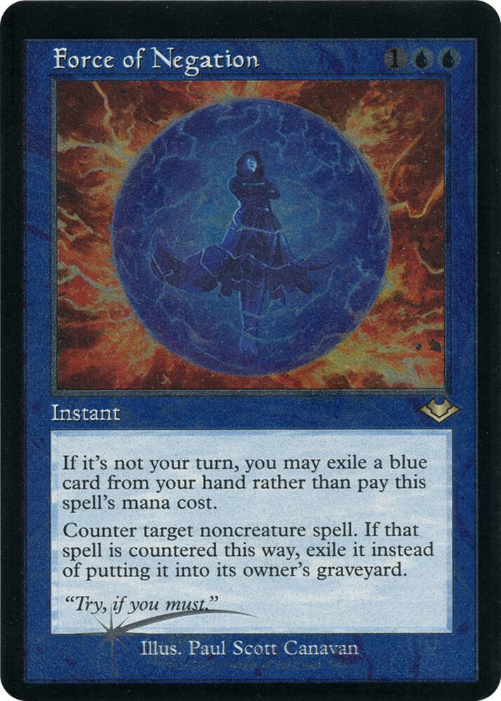 Force of Negation [#9/40 Old-Frame] (MH1-R-ETCHED FOIL)
