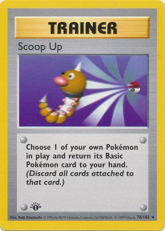 Scoop Up - 078/102 (BS) 1st Edition Rare - Near Mint