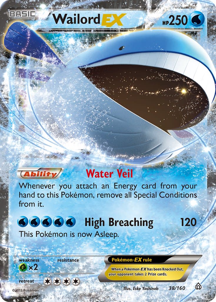 Wailord EX - 038/160 (PRC) Ultra Rare - Light Play Holofoil