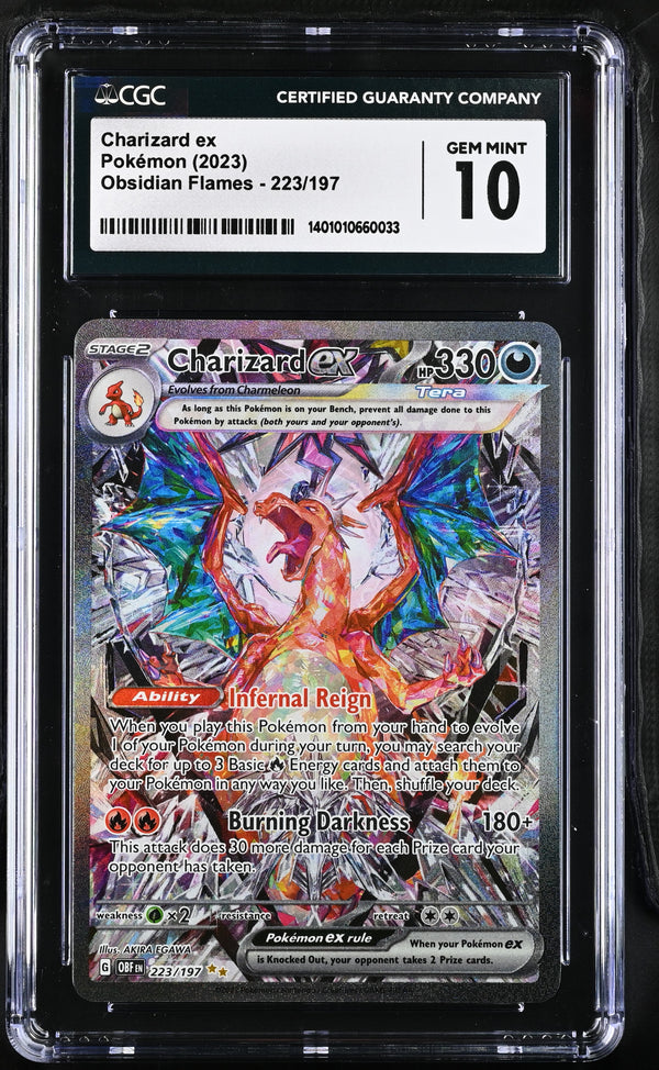 Charizard ex - 223/197 (SV:OBF) Special Illustration Rare - Near Mint Holofoil (CGC Graded 10)