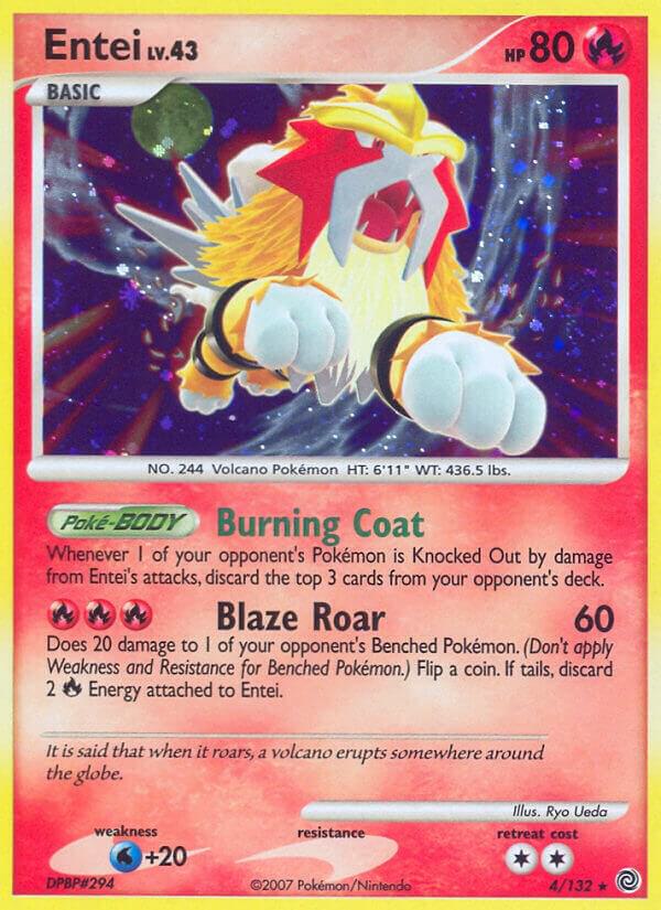 Entei (4/132) - Damaged Holofoil