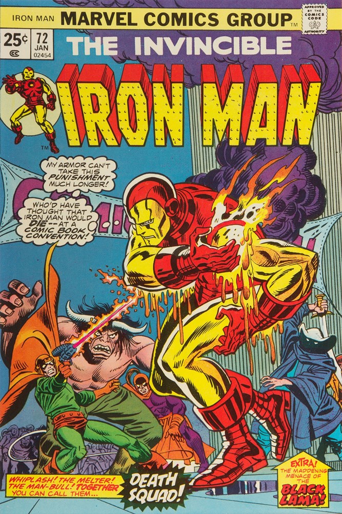 Iron Man (1968 Series) #72 (6.5) Classic San Diego Comic Con Story. 1st & Only Appearance of Death Squad (Melter, Whiplash, Man Bull, Black Lama)