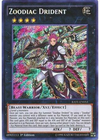 Zoodiac Drident (RATE-EN053) 1st Ed Secret Rare