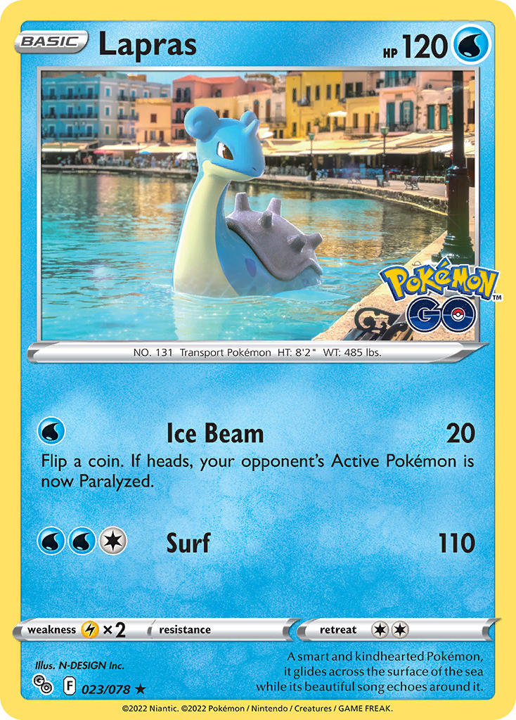 Lapras - 023/078 (PGO) Holo Rare - Near Mint Holofoil