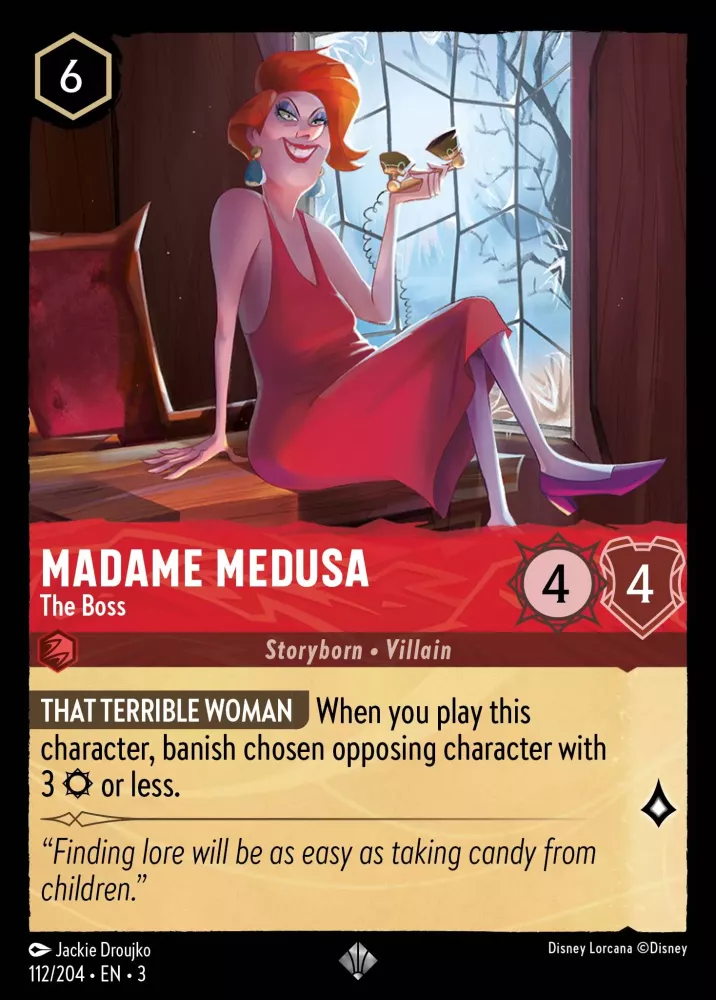 Madame Medusa - The Boss (Into the Inklands 112//204) Super Rare - Near Mint