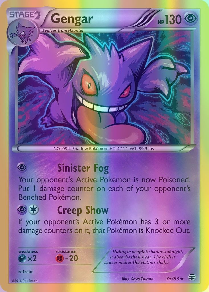 Gengar - 035/083 (GEN) Holo Rare - Near Mint Reverse Holofoil