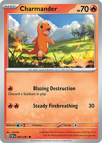 Charmander - 007/091 (PAF) Common - Near Mint