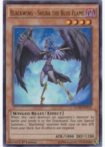 Blackwing - Shura the Blue Flame (LC5D-EN114) 1st Edition Ultra Rare Light Play