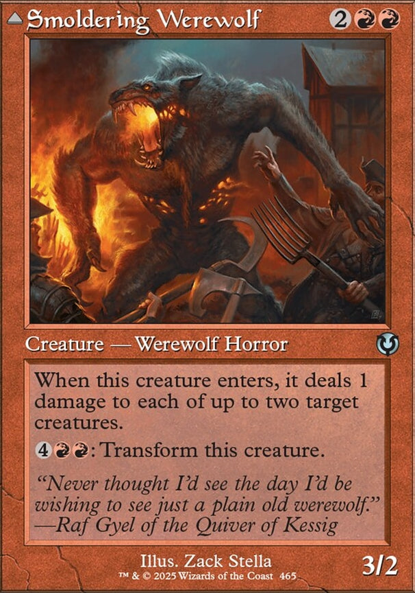Smoldering Werewolf // Erupting Dreadwolf [ #0465 Retro Frame ] (INR-U)