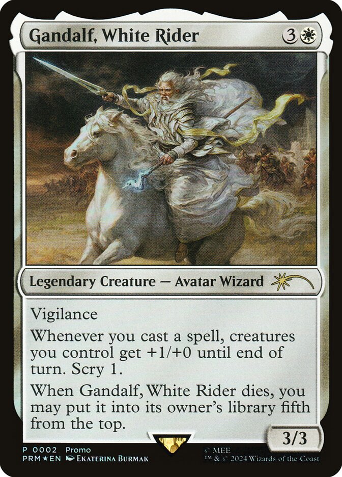 Gandalf, White Rider [#0002 Deluxe Commander Kit] (LTR-P-FOIL)