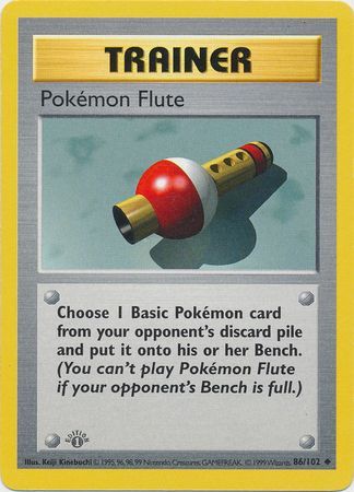 Pokemon Flute - 086/102 (BS) 1st Edition Uncommon - Near Mint