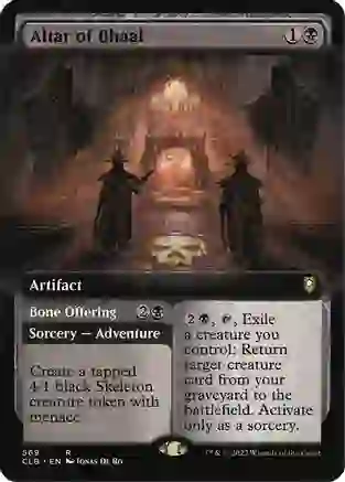 Altar of Bhaal // Bone Offering [#569 Extended Art] (CLB-R-FOIL)