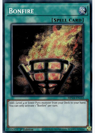 Bonfire (MP24-EN133) Prismatic Secret Rare - Near Mint 1st Edition