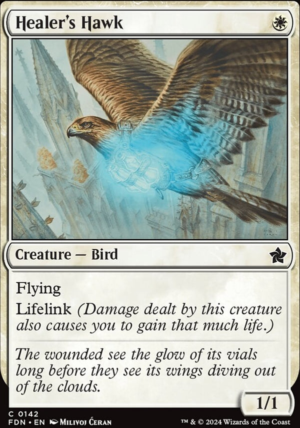 Healer's Hawk [#0142] (FDN-C-FOIL)