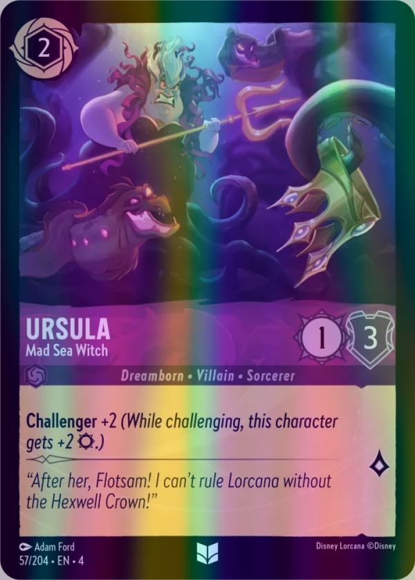 Ursula - Mad Sea Witch (Ursula's Return 057/204) Uncommon - Near Mint Cold Foil