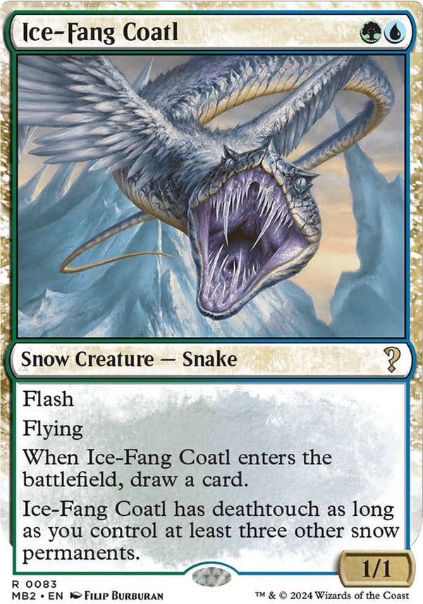 Ice-Fang Coatl [#0083 White-Border] (MB2-R)