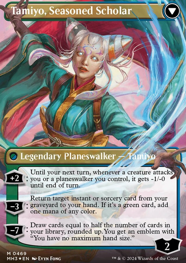 Tamiyo, Inquisitive Student // Tamiyo, Seasoned Scholar [#0469 Textured Foil] (MH3-M)