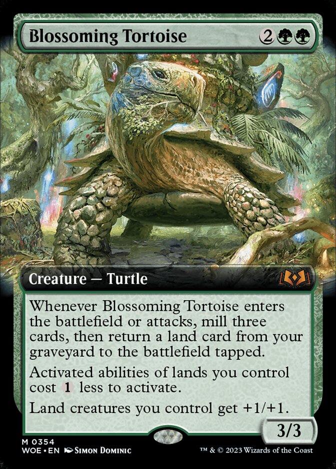 Blossoming Tortoise [#0354 Extended Art] (WOE-M-FOIL)
