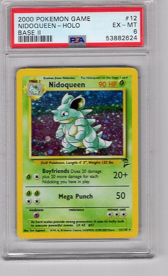 Nidoqueen (012/130) Holo Rare (Graded - PSA 6)