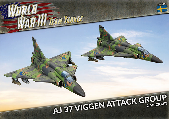 Flames of War: Team Yankee WW3: Swedish (TSWBX07) - AJ 37 Viggen Attack Group (x2)