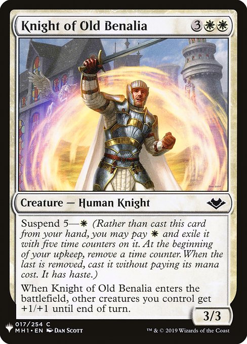 Knight of Old Benalia [Mystery Booster #0147] (MH1-C)