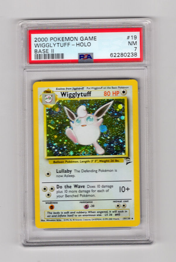 Wigglytuff - 019/130 (BS2) Holo Rare - Light Play Holofoil (Graded - PSA 7)