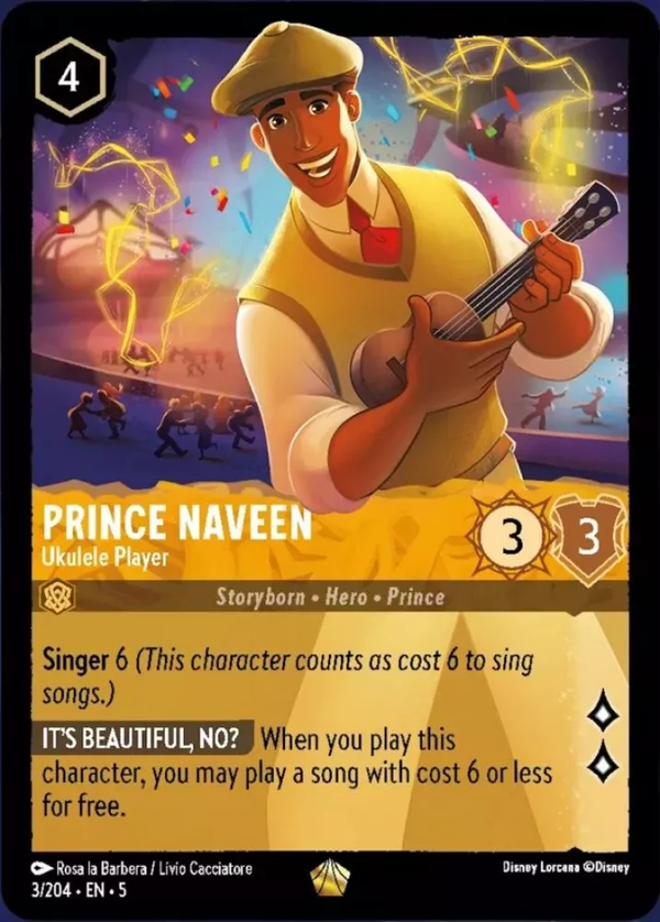 Prince Naveen - Ukulele Player (Shimmering Skies 003/204) Legendary - Near Mint