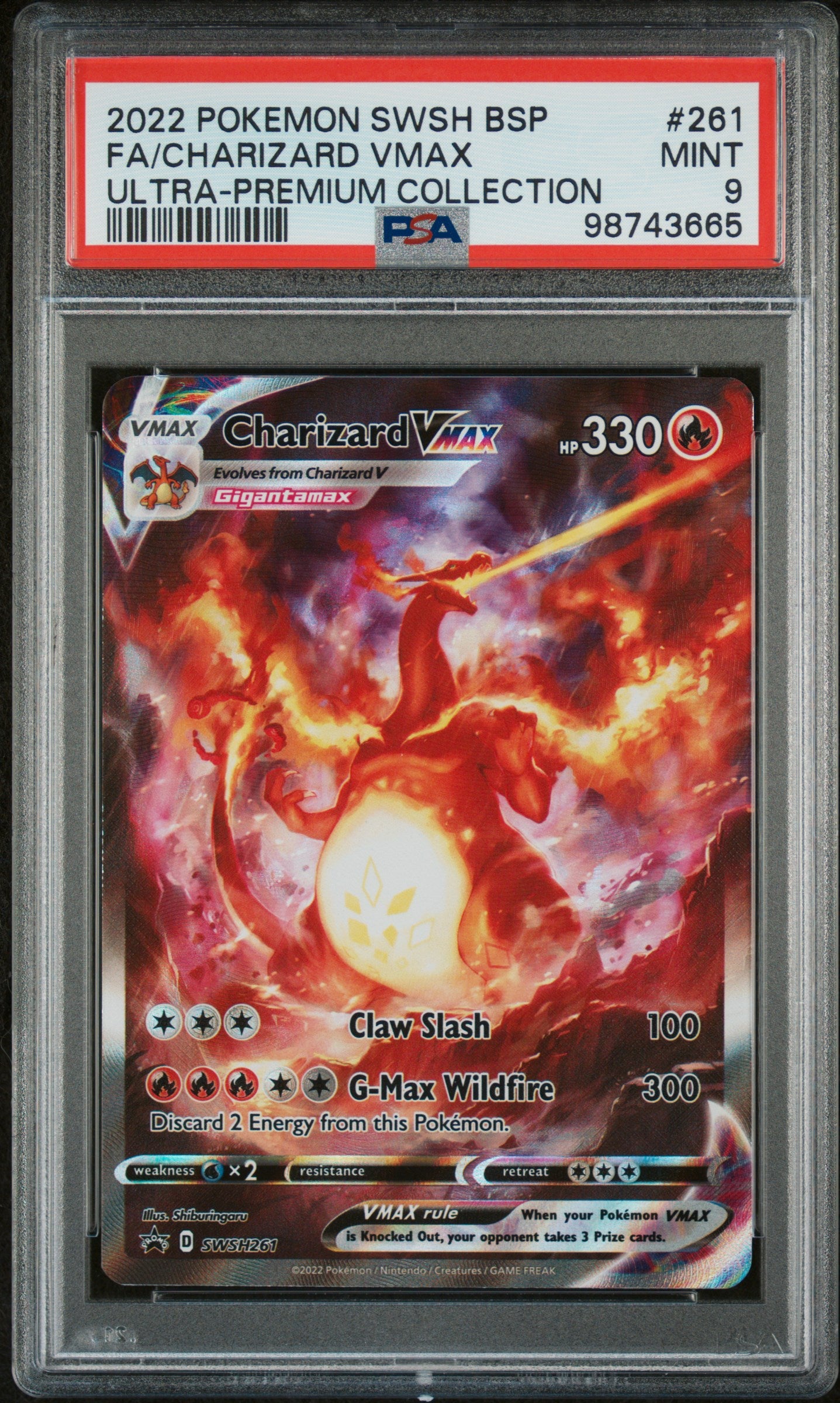 Charizard VMAX - SWSH261 (SWSH:PR) Promo (Graded - PSA 9)