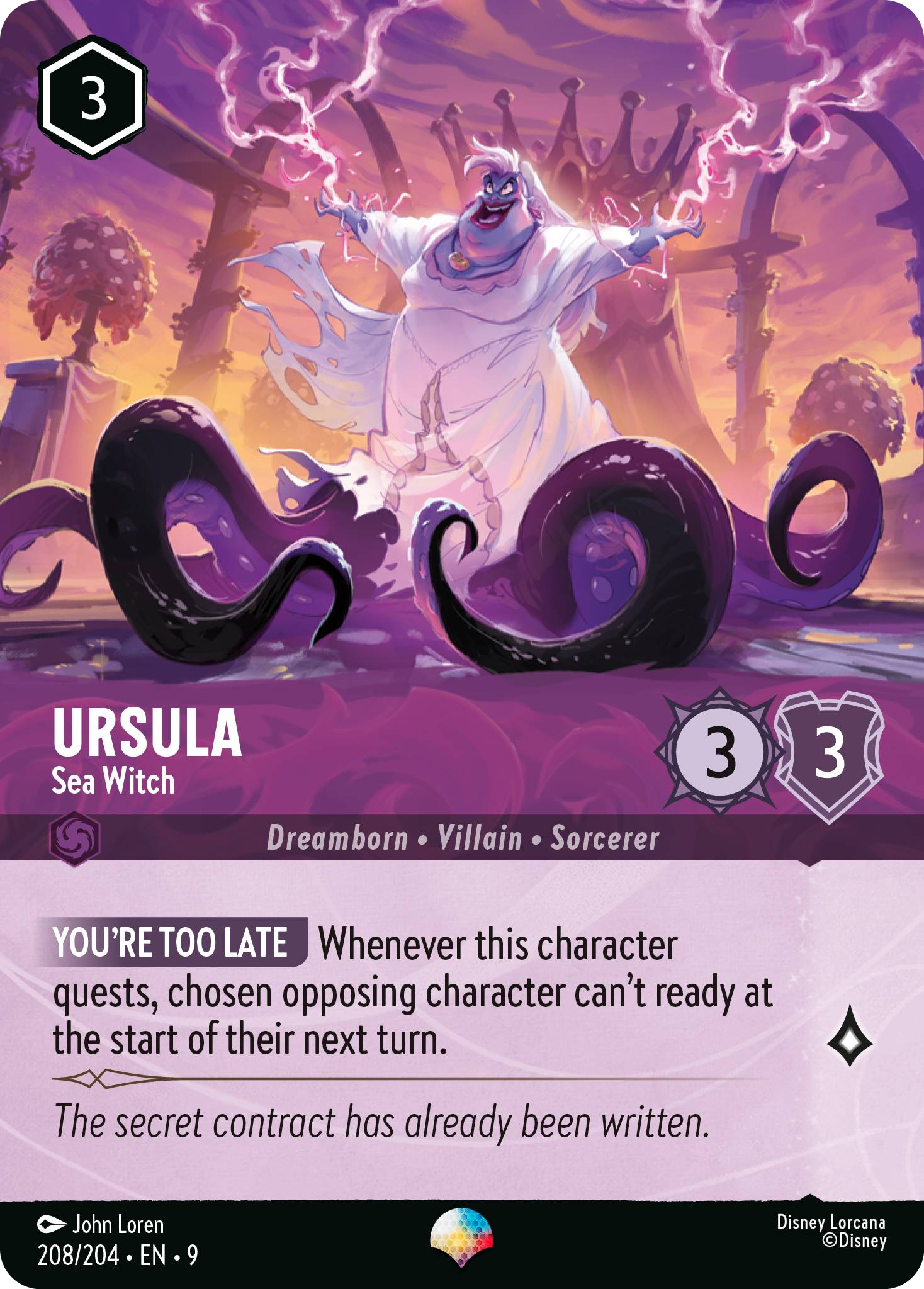 Ursula - Sea Witch (Fabled - 208/204)  Epic