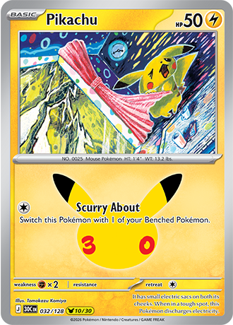 Pikachu - 032/128 (30C) Pikachu Rare