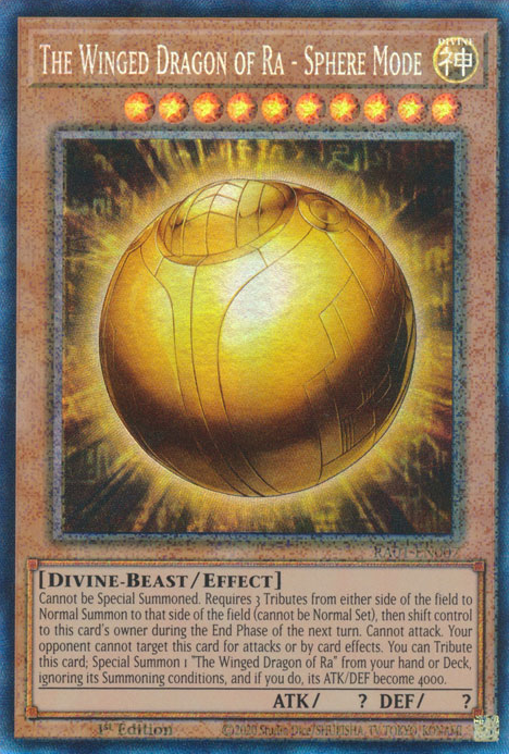 The Winged Dragon of Ra - Sphere Mode (RA01-EN007) Prismatic Collector’s Rare - Near Mint 1st Edition