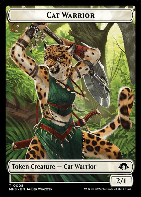 Servo Token [#0033] (MH3-T-Foil) // Cat Warrior Token [#0005] (MH3-T-Foil)