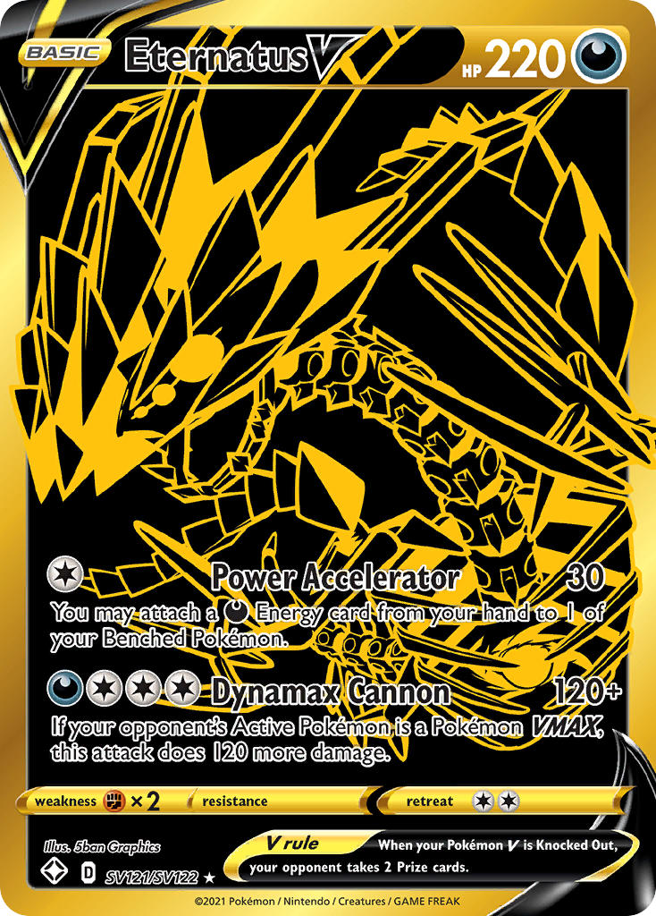 Eternatus V - SV121/SV122 (SHF:SV) Shiny Holo Rare - Near Mint Holofoil
