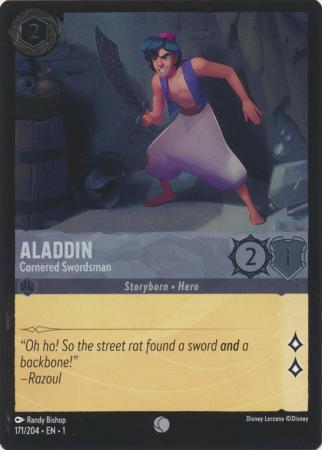 Aladdin - Cornered Swordsman (The First Chapter 171/204) Common - Near Mint Cold Foil