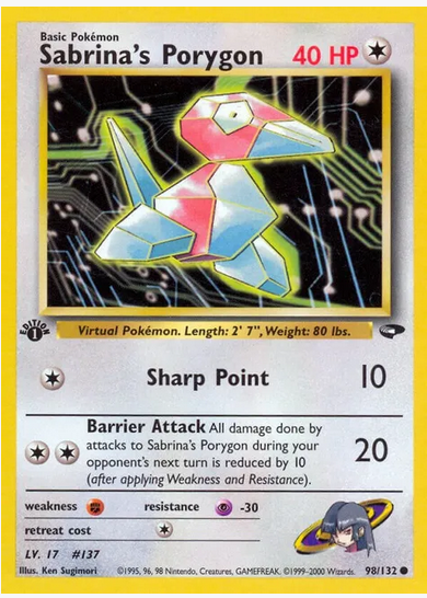 Sabrina's Porygon (98/132) 1st Edition